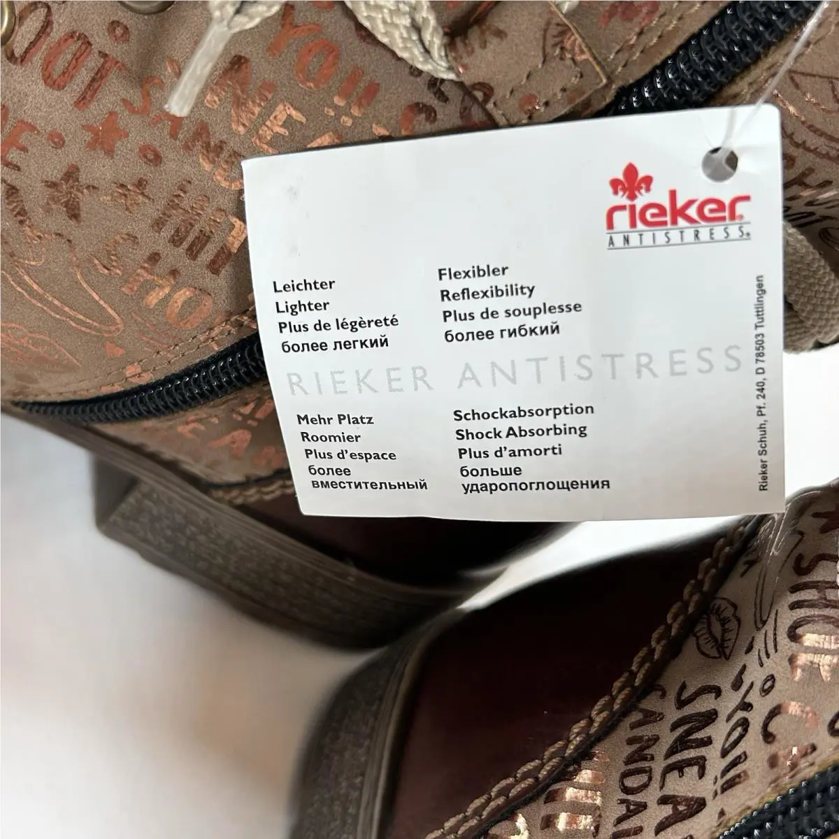 Rieker shoes - Rieker Payton Brandy Combat Boots - Brown Bronze 7