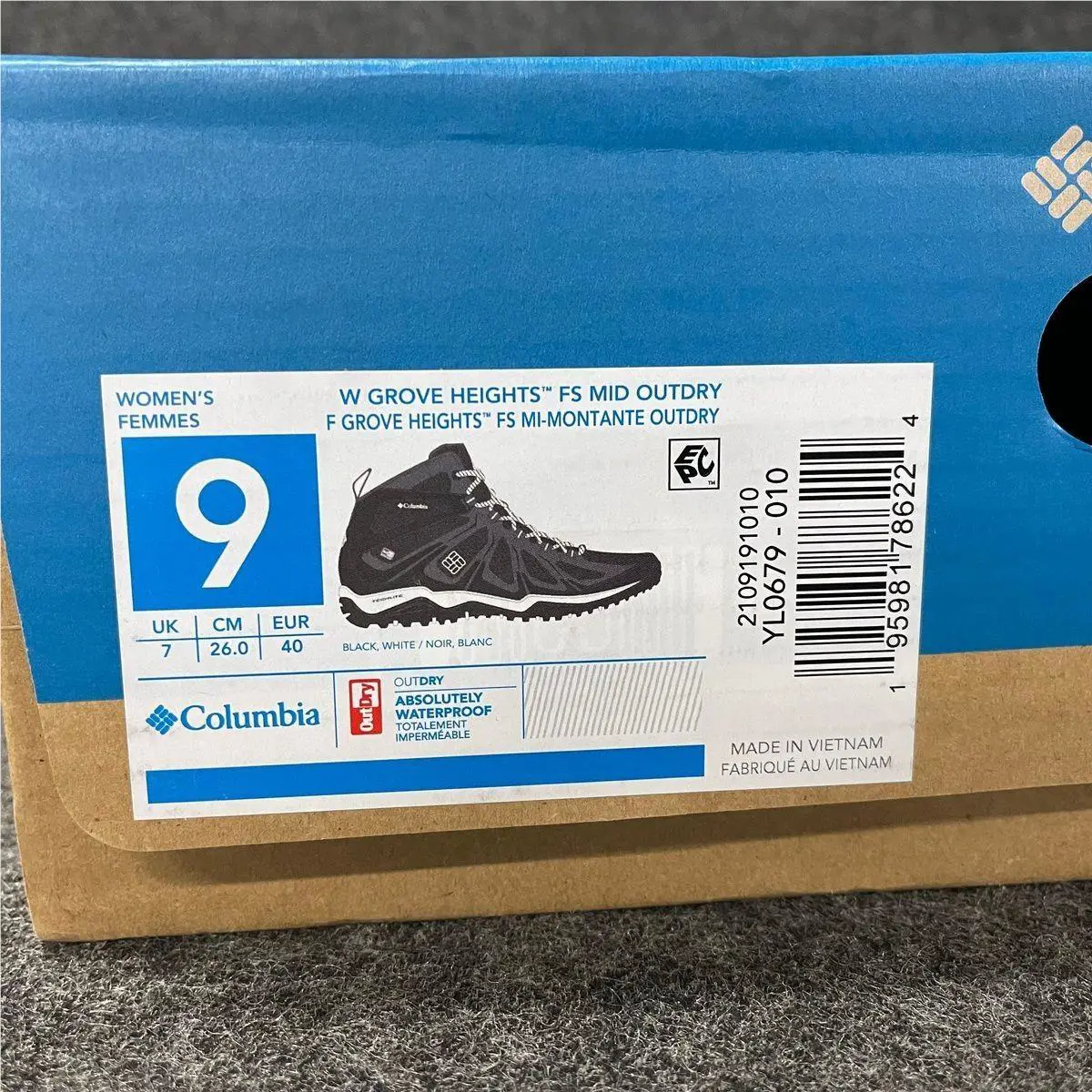 Columbia shoes - VS191465 - vs-191465 - Black (UPC: 195981786224) 1