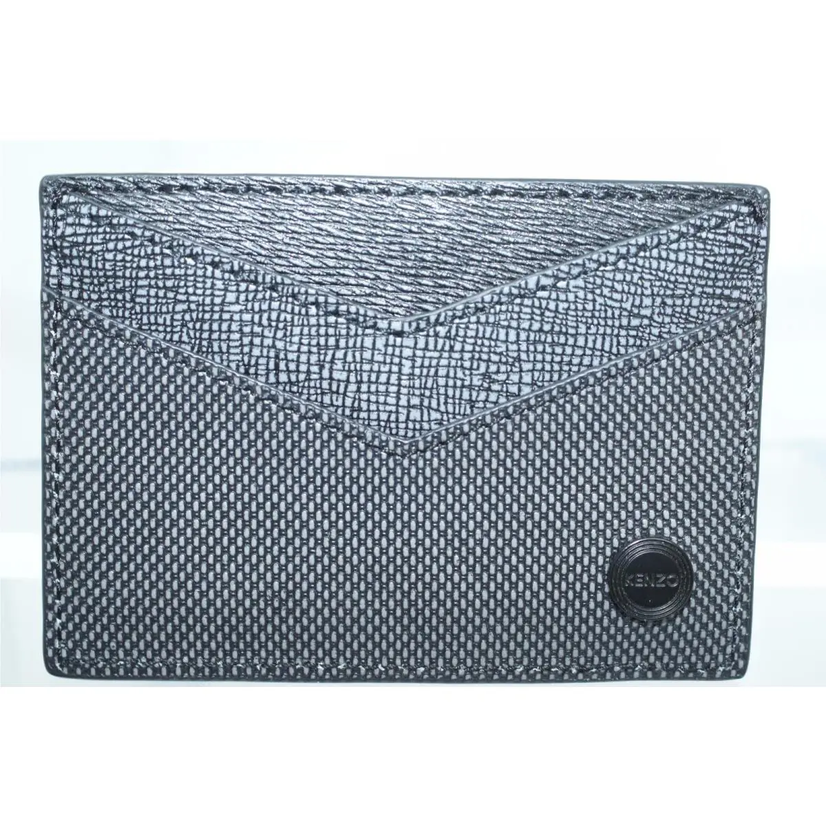 Kenzo Men`s Credit Card Holder Money Wallet Classic Gray