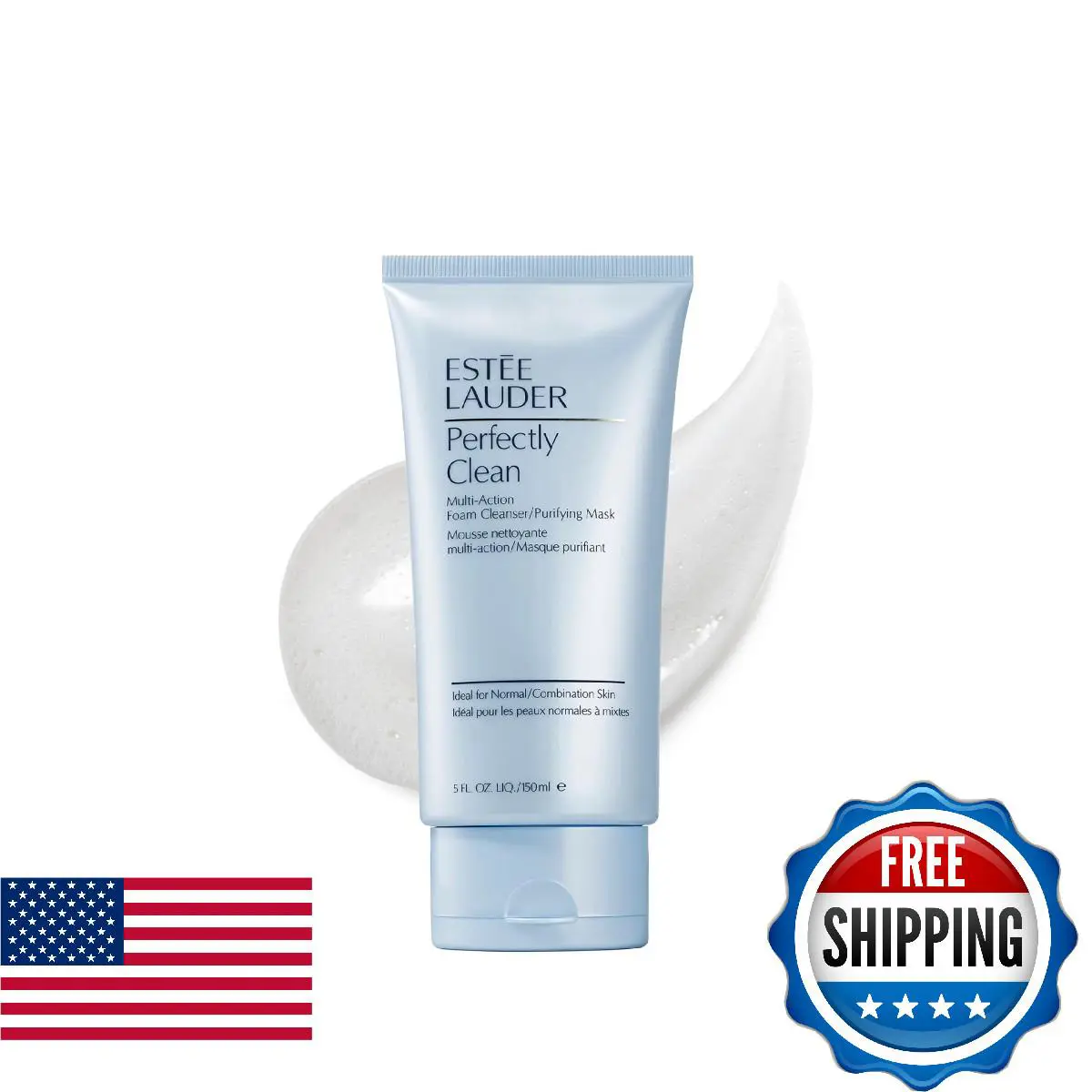 Estée Lauder Perfectly Clean Foaming Face Wash Cleanser Purifying Mask 5oz