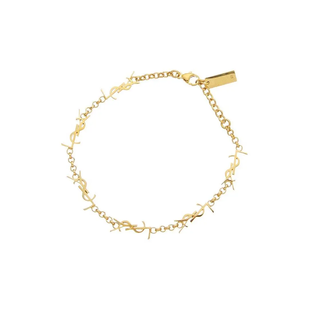 Saint Laurent Cassandre Multi-charm Bracelet Women`s L