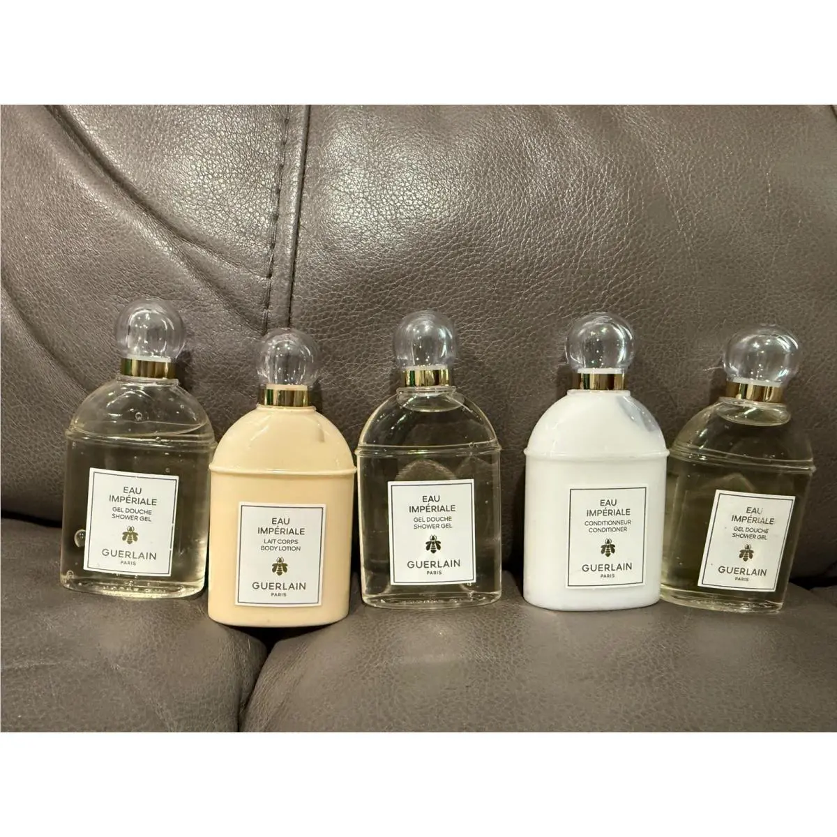 Guerlain Eau Imperiale 5pc Travel Set 75ml Shower Gel Body Lotion Conditioner