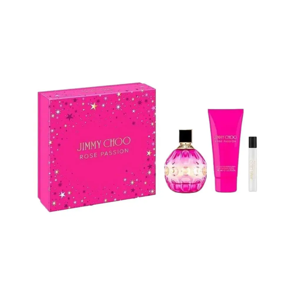 Jimmy Choo Rose Passion Women 3Pc Gift Set Edp Lotion Mini