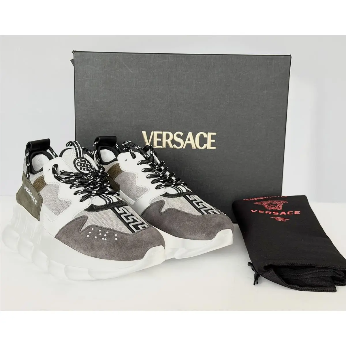 Versace shoes - Versace Chain Reaction - Chain Reaction - 1021575 - Gray/Green (UPC: 8054034486745) 18