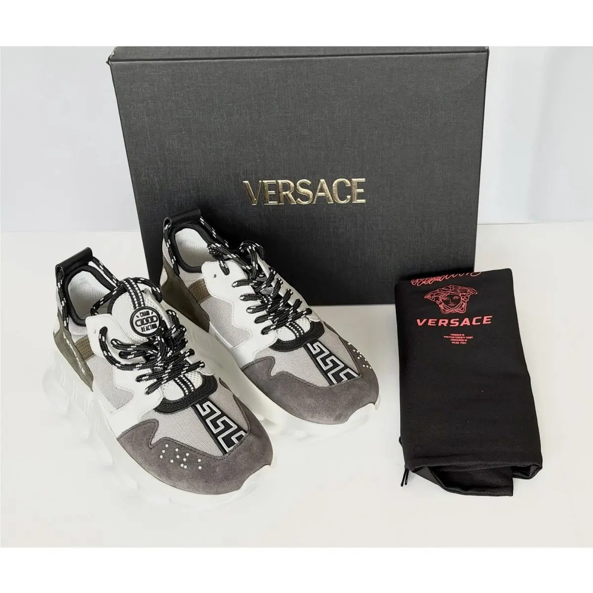 Versace shoes - Versace Chain Reaction - Chain Reaction - 1021575 - Gray/Green (UPC: 8054034486745) 19