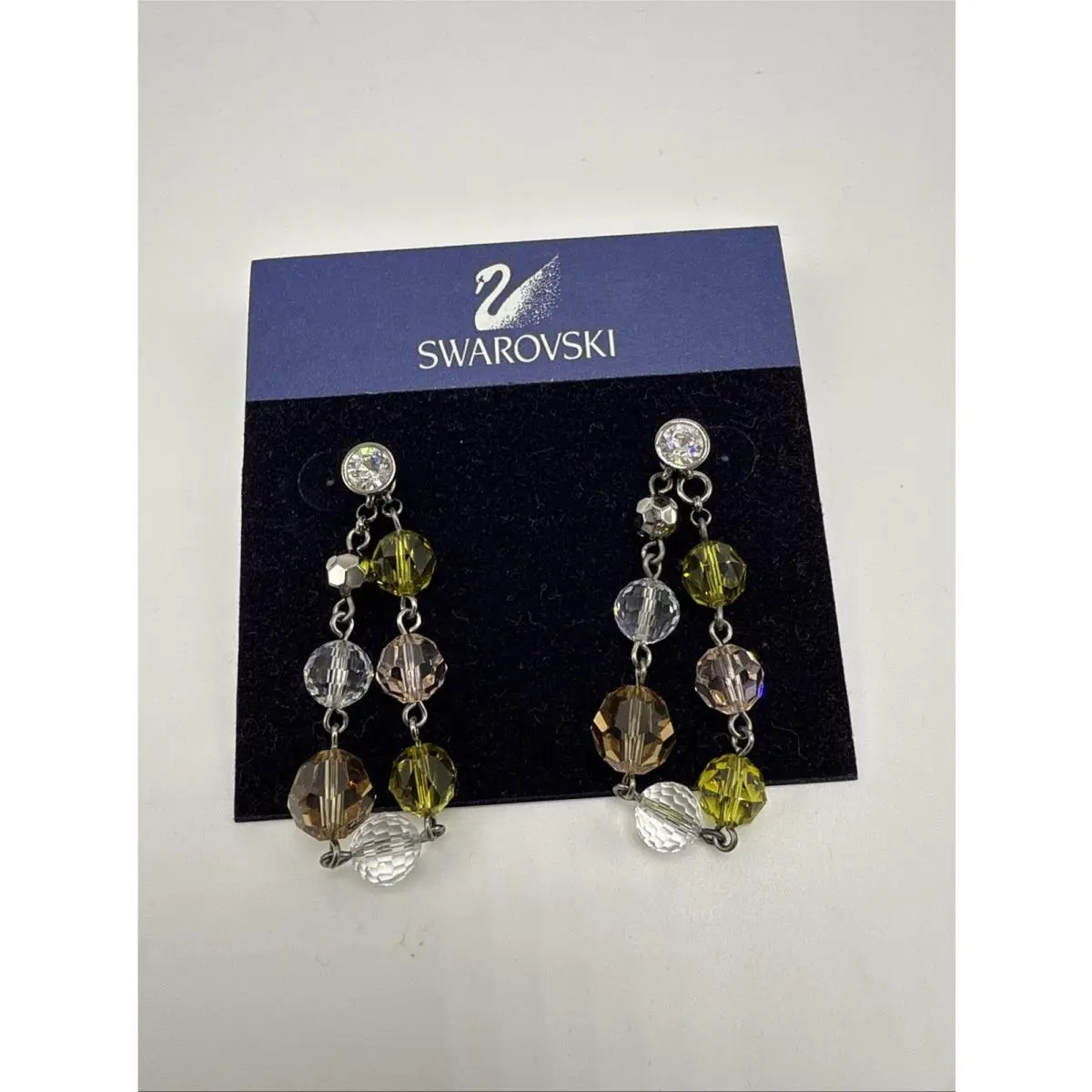Swarovski Multicolor Beaded Drop Earrings 2 SW