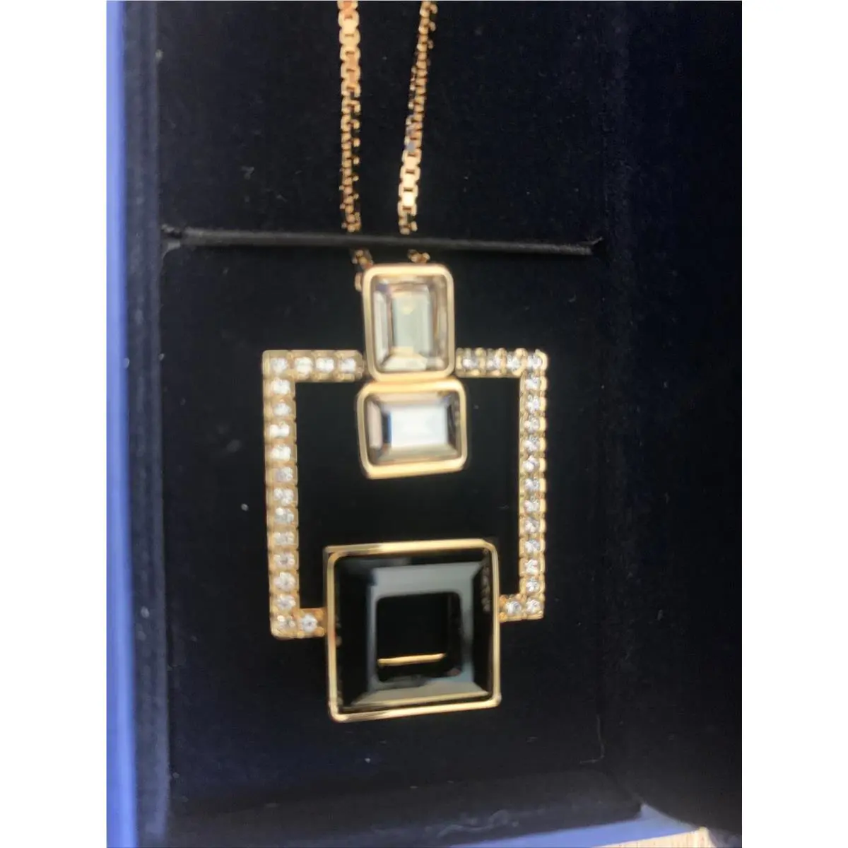 Box Swarovski Necklace Silver Harpers Pendant 1023617 Crystal Jewlery