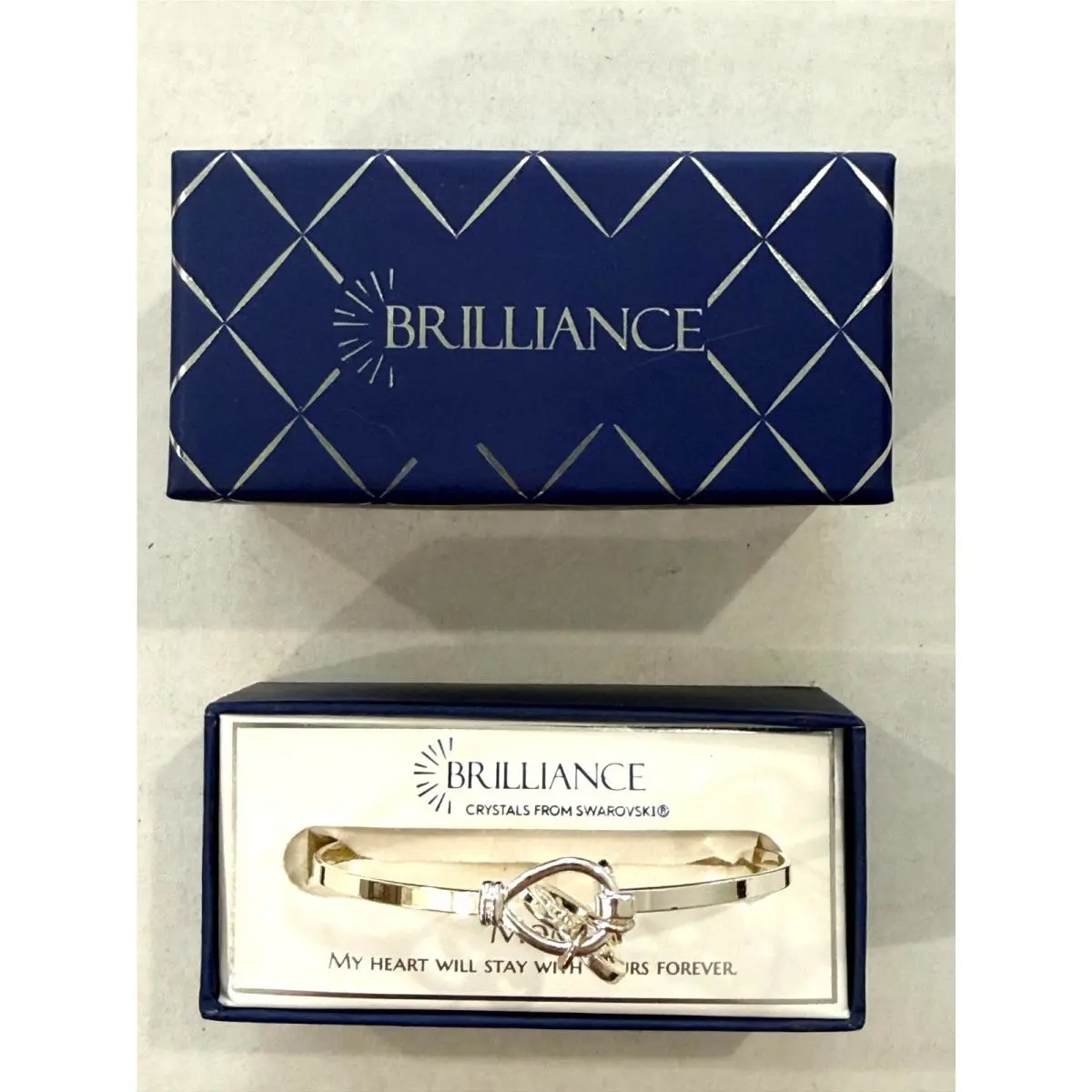 Brilliance Swarovski Crystals Mom Bracelet Silver Plated
