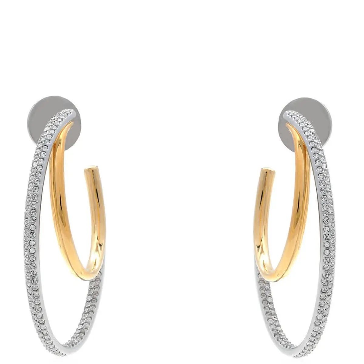 Swarovski Hyperbola Pierced Earrings Mixed Plating Clear