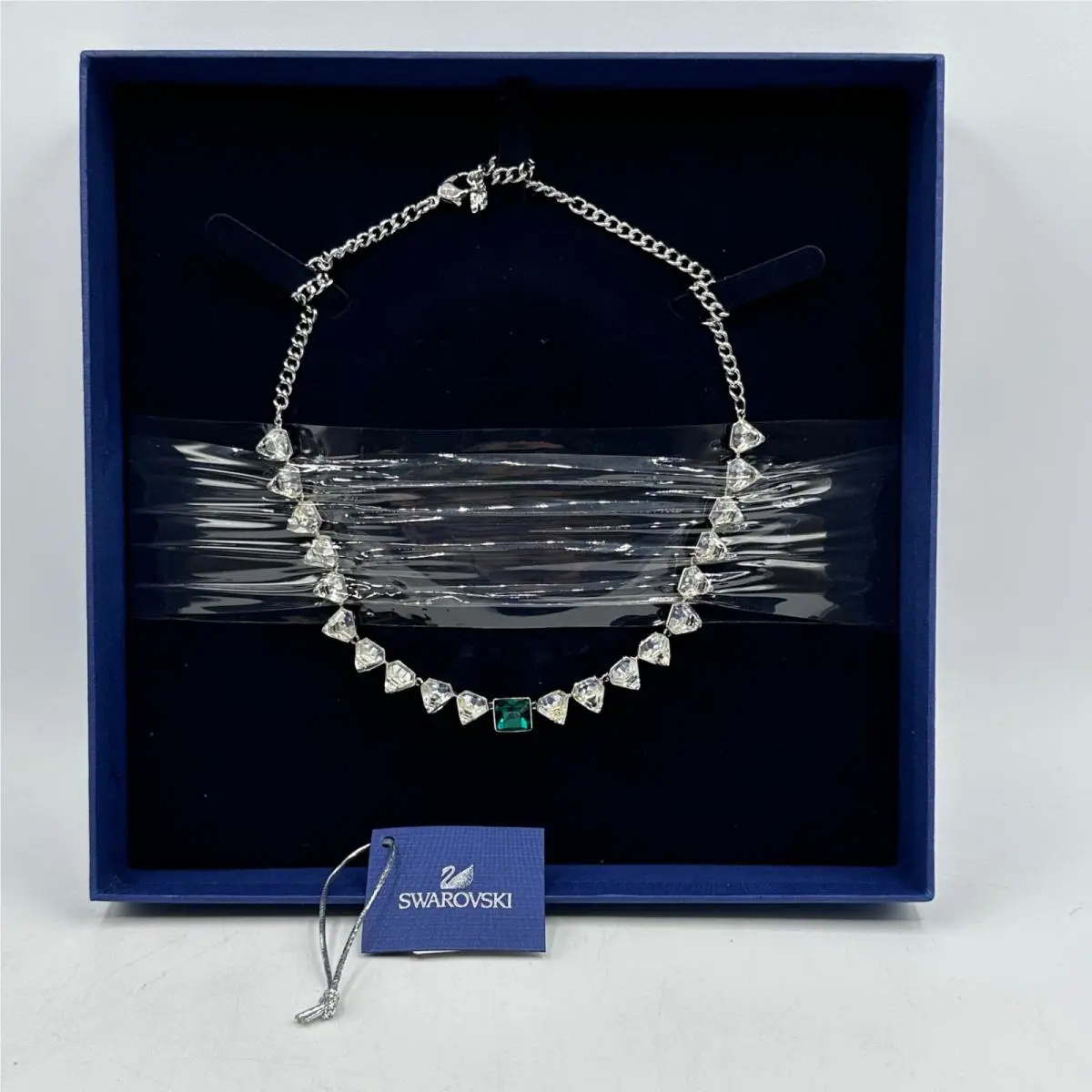 Swarovski Bright All Around Necklace Emerald Colored Center Stone 5077771