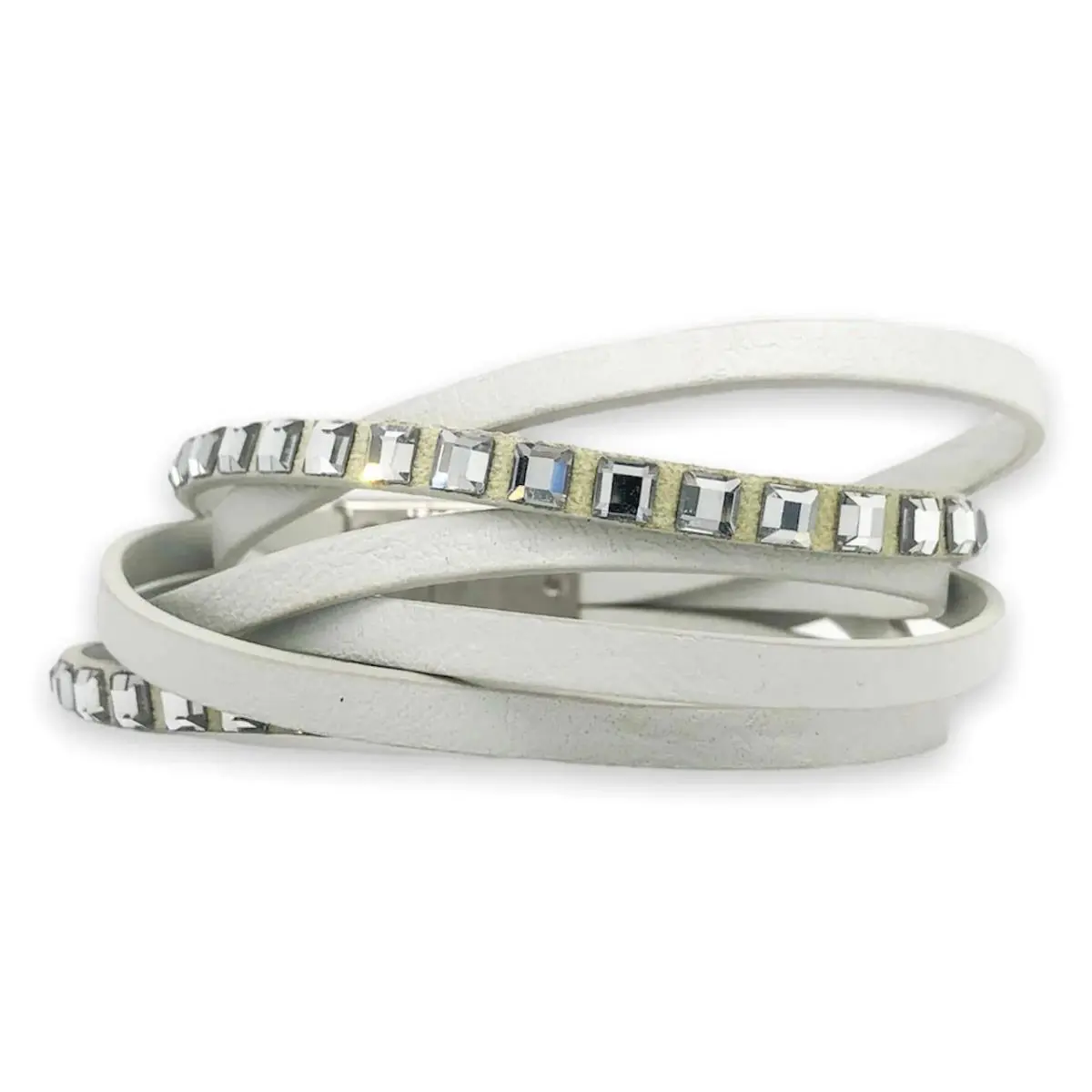 Swarovski Leather Crystal Multi Strand Wrap Bracelet