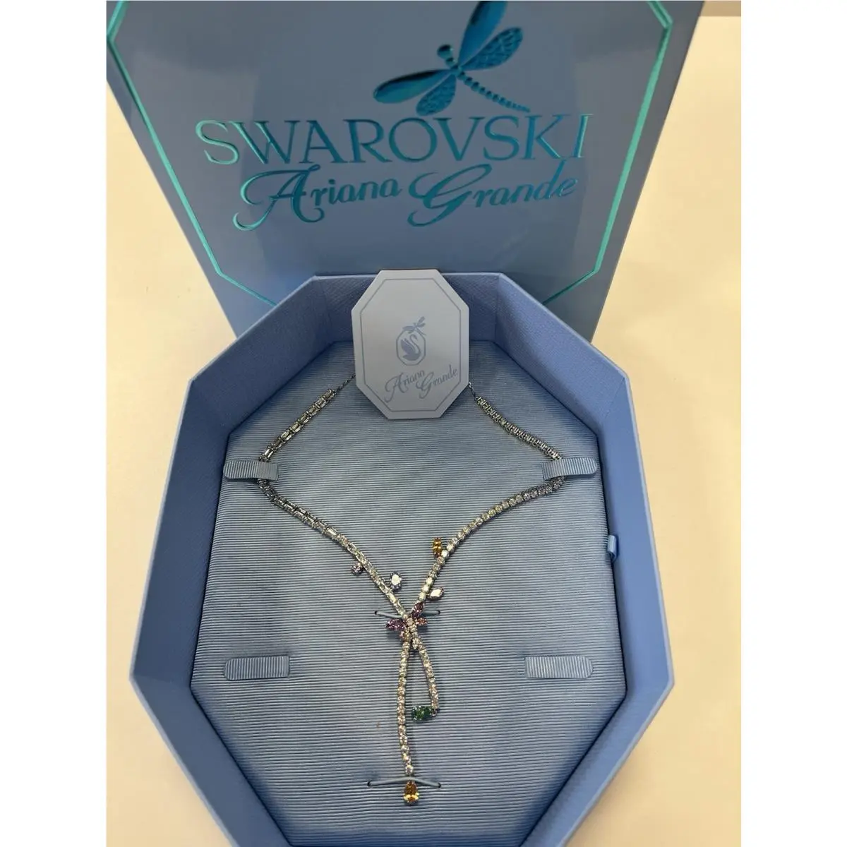 Ariana Grande X Necklace Dragonfly Multicolor Rhodium Plated 5737424 by Swarovski
