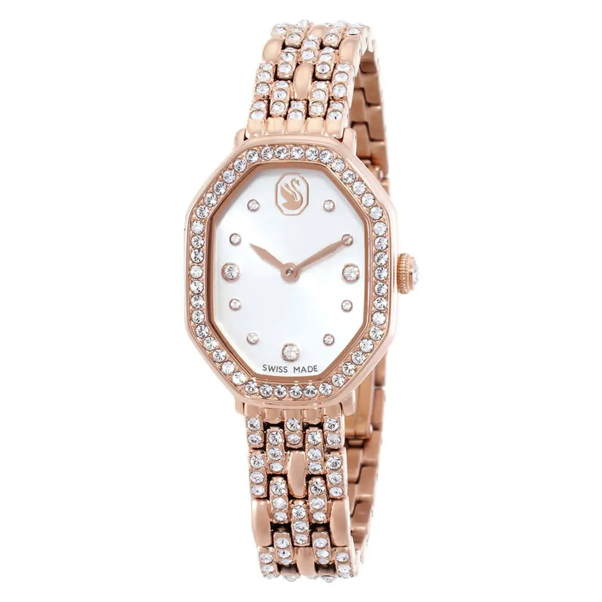 Swarovski Dextera Quartz Crystal Ladies Watch 5715517 - Dial: Sunray, Band: Rose Gold-tone, Bezel: Rose Gold-tone