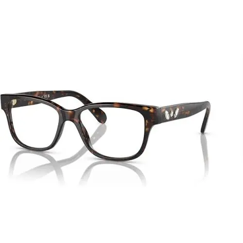 Swarovski Eyeglasses SK2007 Havana Clear Lenses - Crystals w/ Case 54-16-140