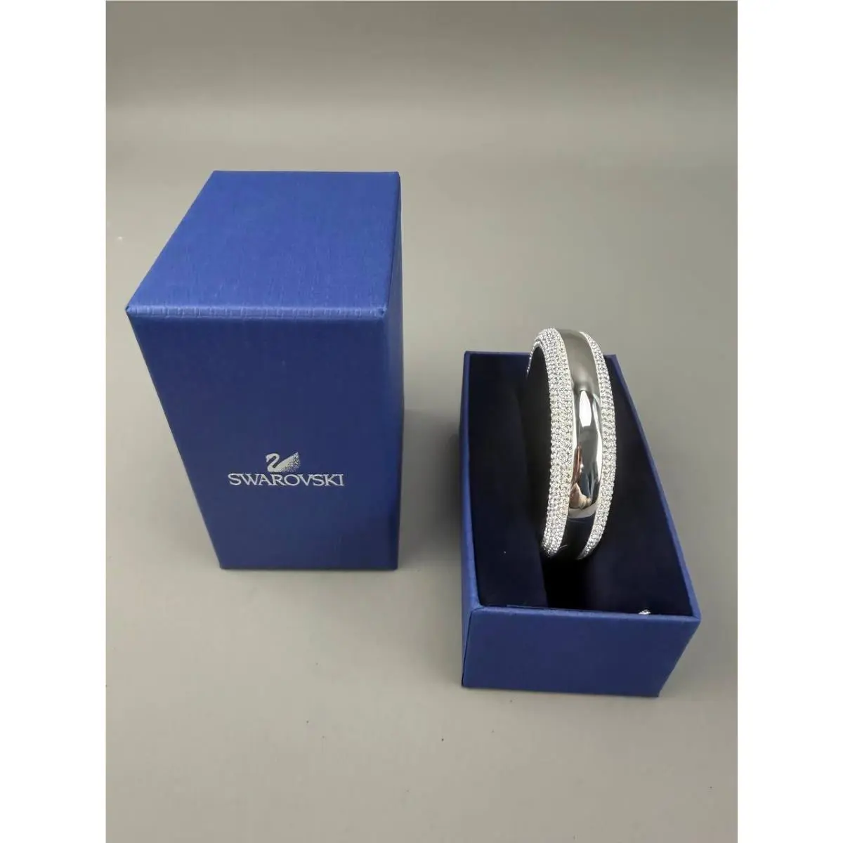 Swarovski Pebble Cuff-s Organic Polished Dome Crystal 5143864 Box Papers