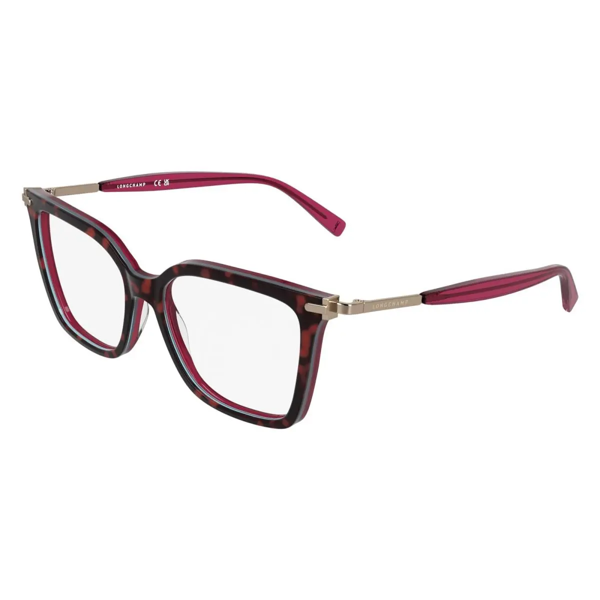 Longchamp LO 2781 Havana/opaline Red 244 Size 55 Eyeglasses