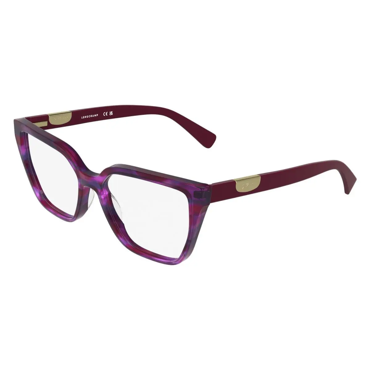 Longchamp LO 2785 Striped Dark Red 605 Size 55 Eyeglasses