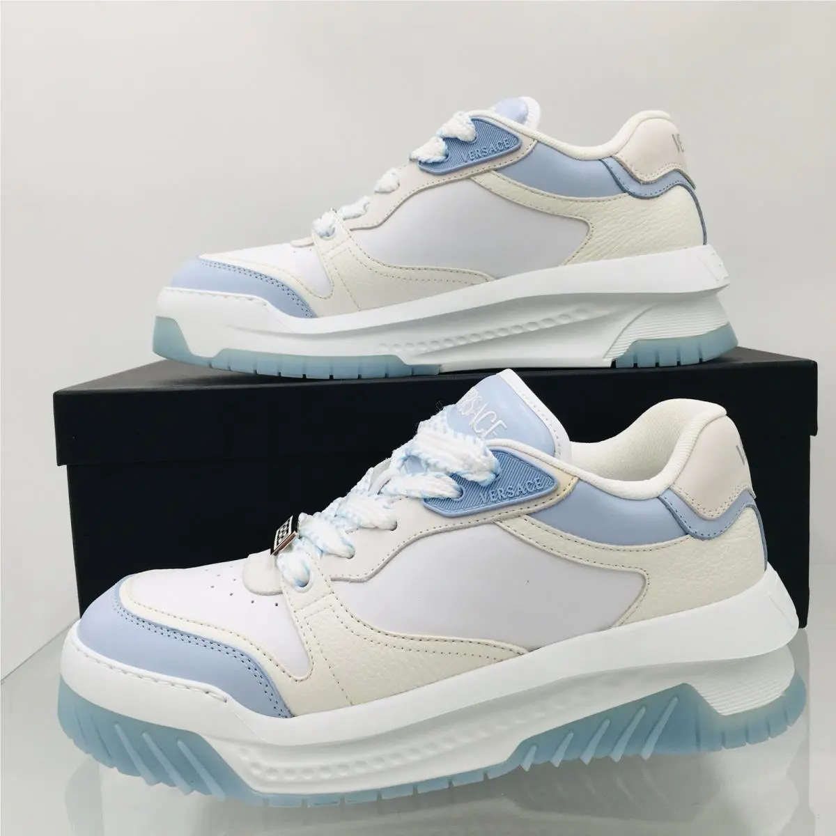 Versace shoes - Versace Odissea - Odissea - 1015437_1A10925- 5UA8P - Blue Hydrangea/ White/ Palladium 3