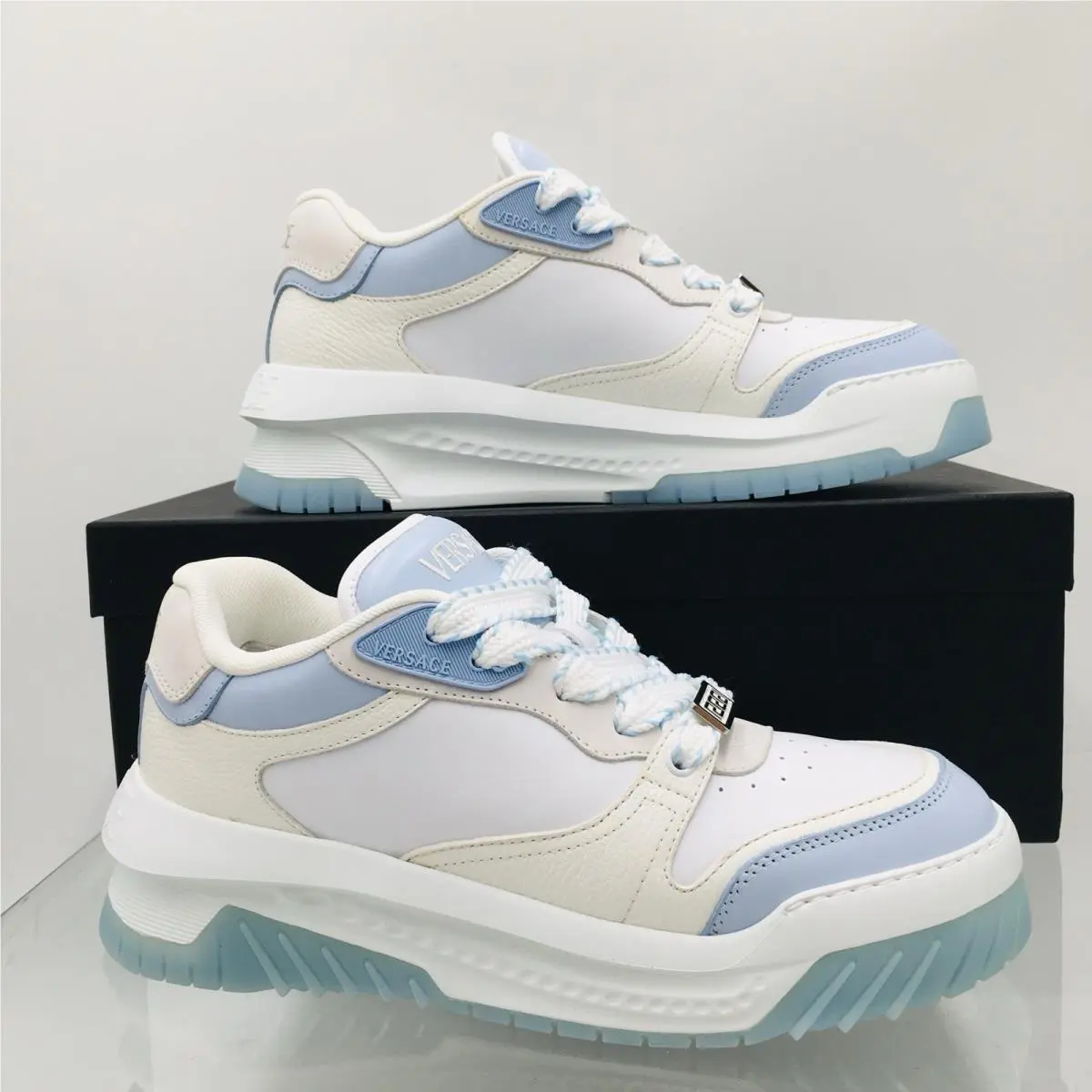 Versace shoes - Versace Odissea - Odissea - 1015437_1A10925- 5UA8P - Blue Hydrangea/ White/ Palladium 4