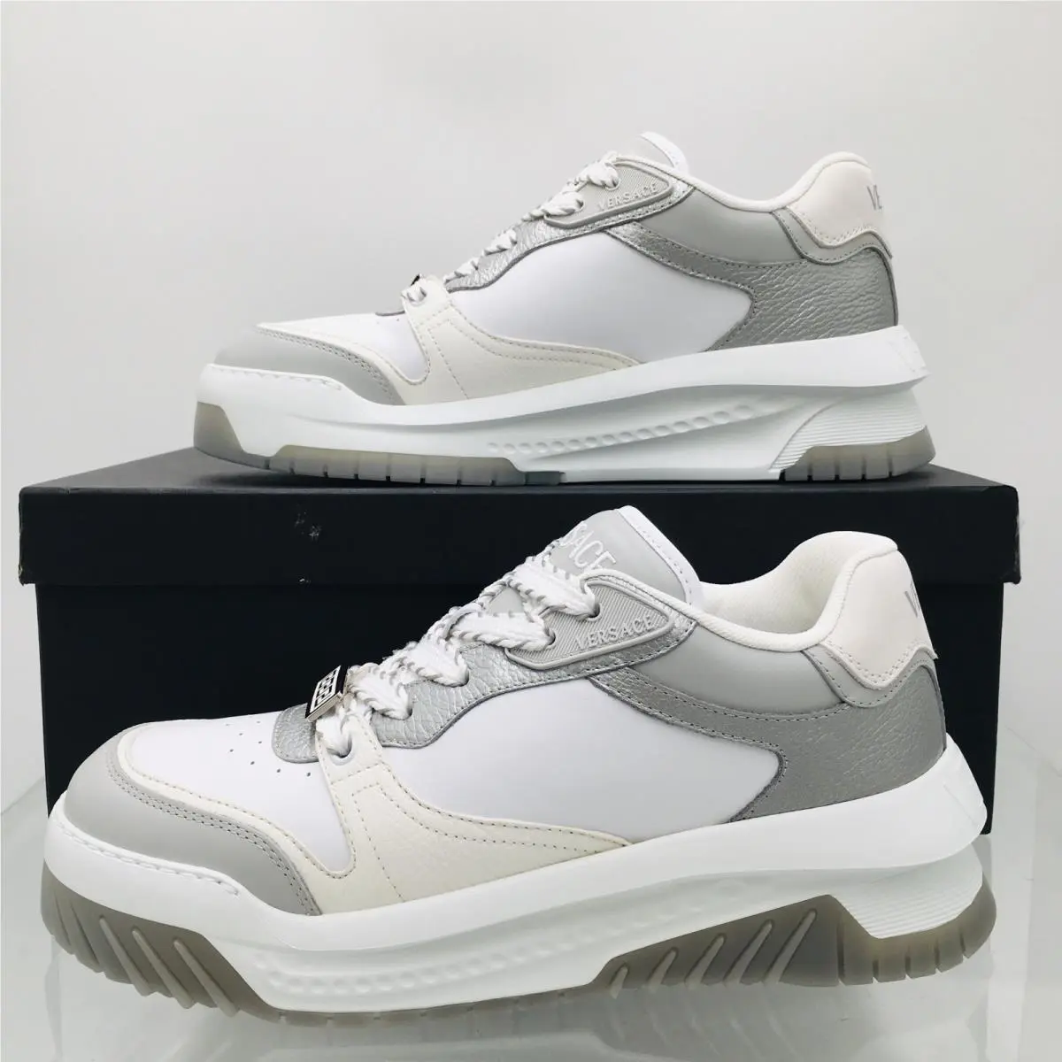 Versace shoes - Versace Odissea - Odissea - 1015437 _1A10925_2E10P - Grey / White 0