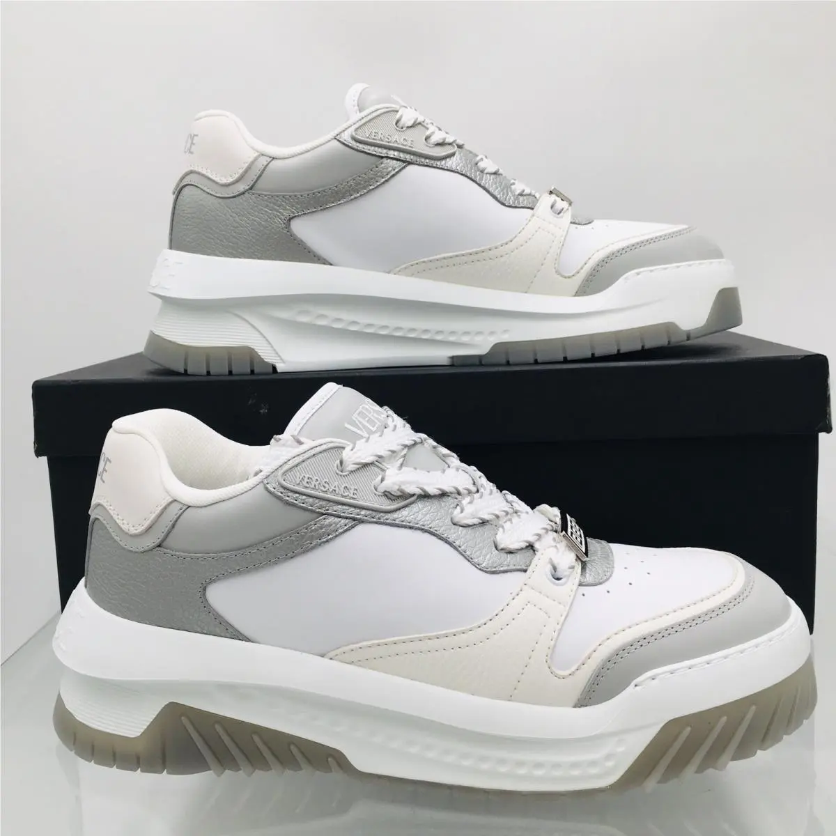Versace shoes - Versace Odissea - Odissea - 1015437 _1A10925_2E10P - Grey / White 1