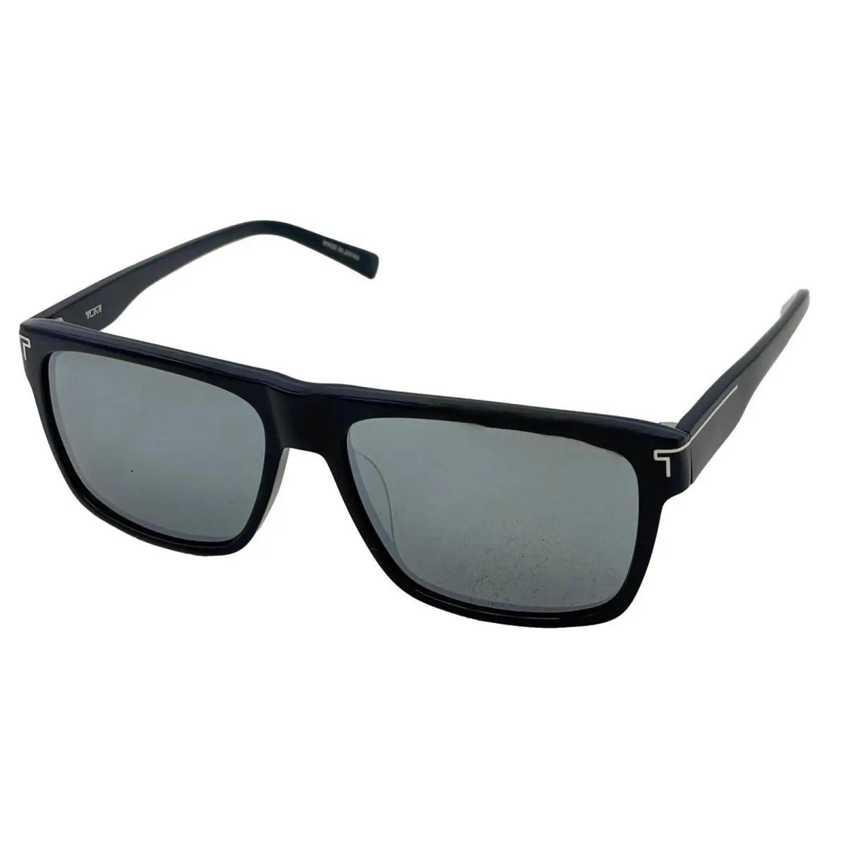 Tumi Mens Rectangle Black Mens Plastic Sunglass Mirror Lens Stu 501