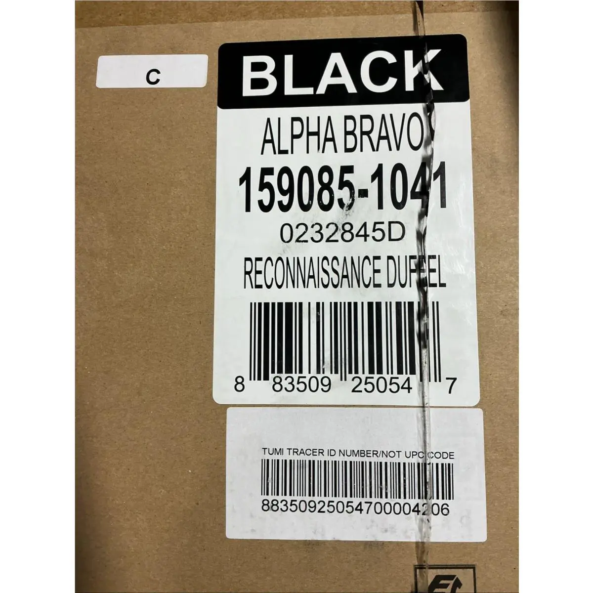 Tumi Black Alpha Bravo Reconnaissance Duffel