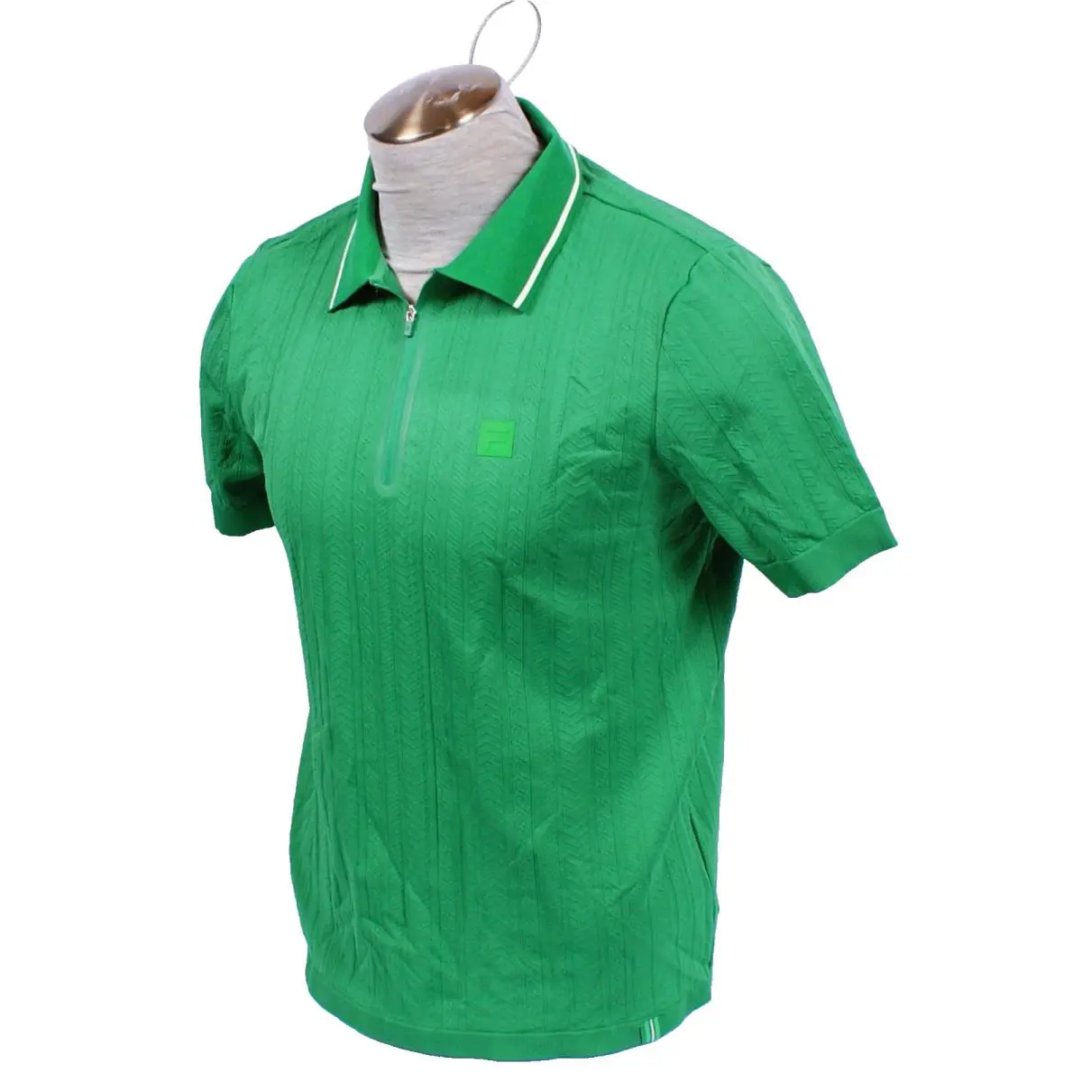 Fila clothing - Challenger Cable Zip Polo - Challenger Cable Zip Polo - Green (UPC: 196447630426) 0