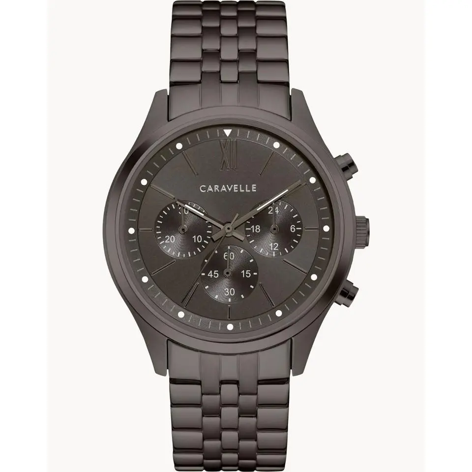 Caravelle by Bulov 41mm Black Stainless Steel Black Stainless