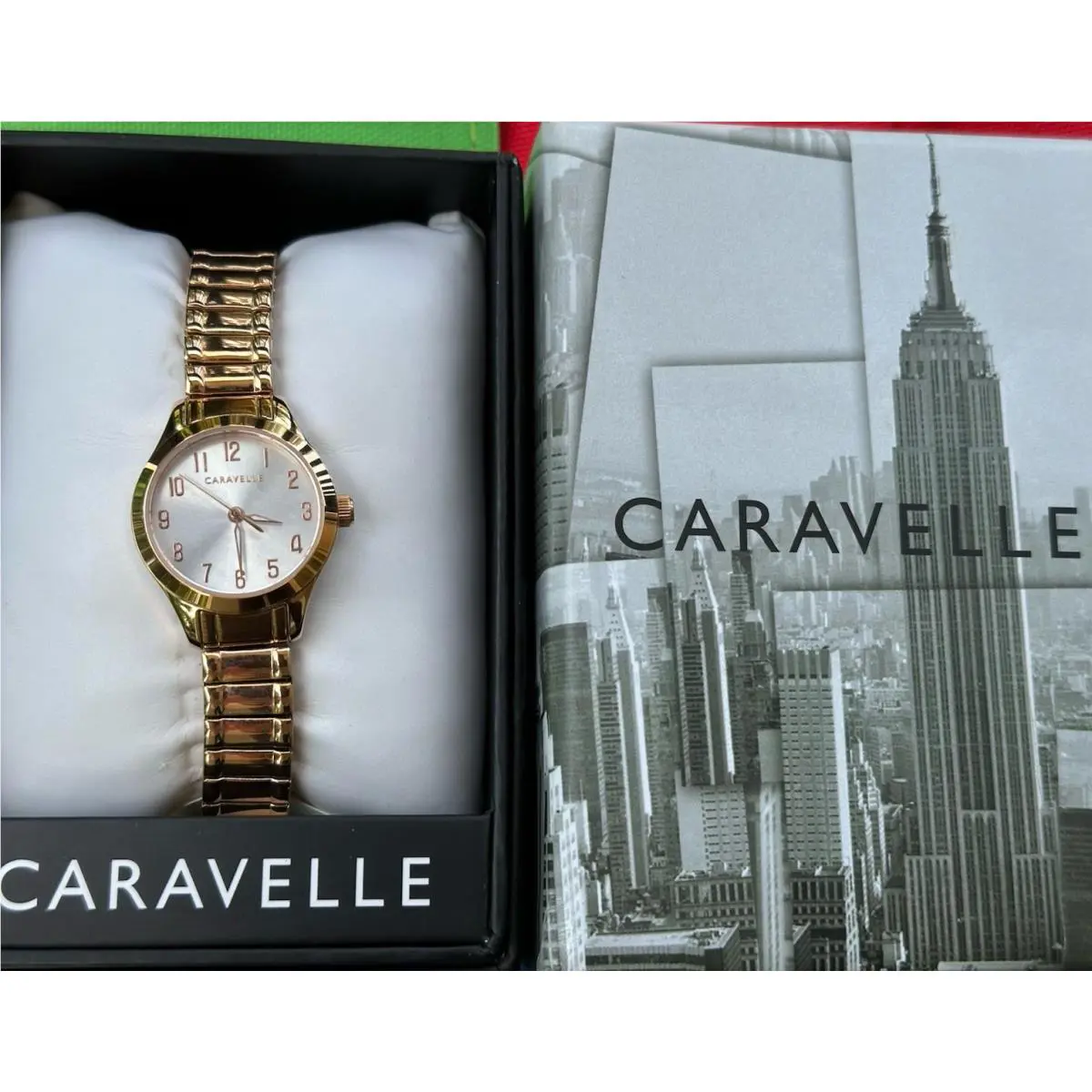 by Bulova Women’s Rose Gold Watch 44L254 Expansion Band Sunray Dial by Caravelle