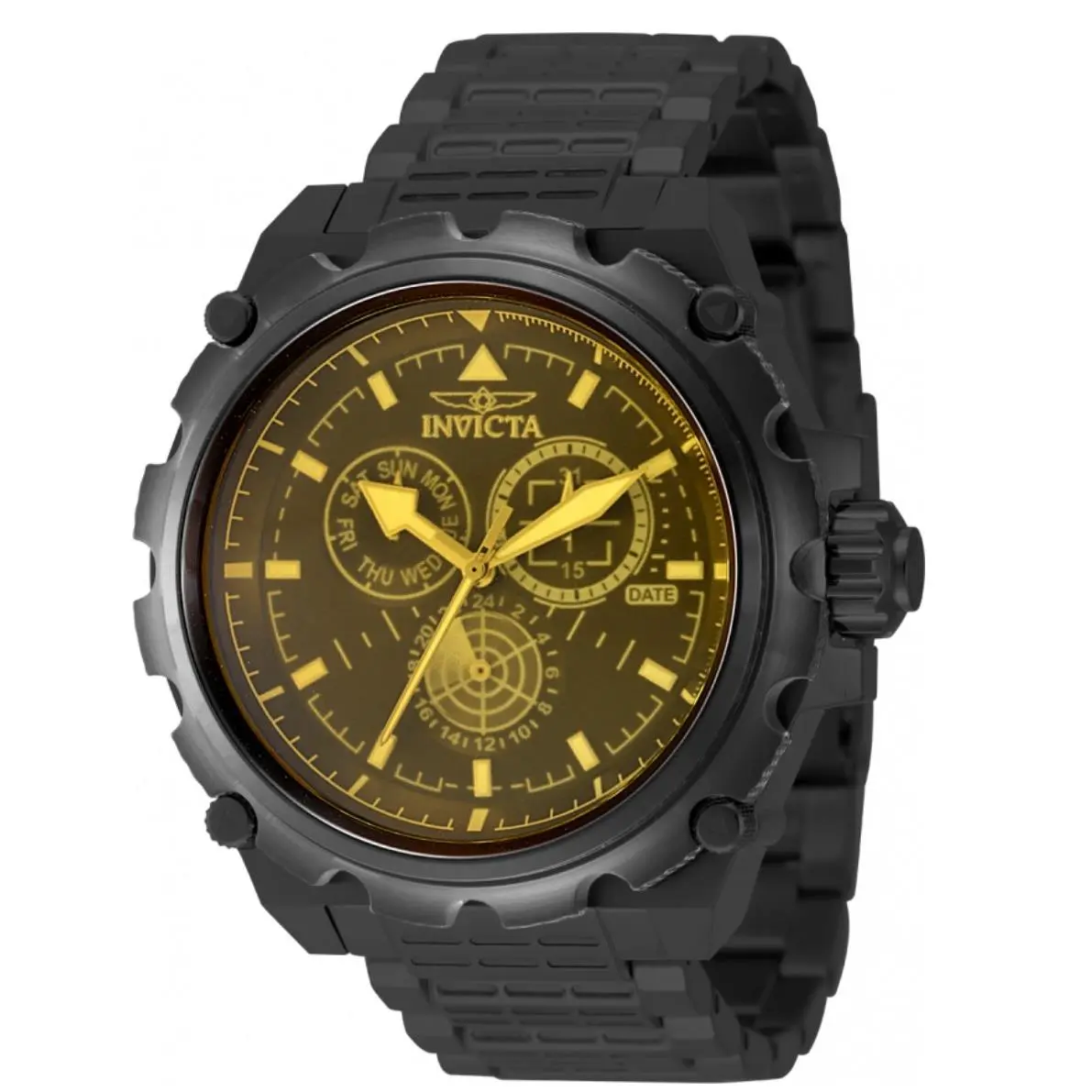 Invicta Coalition Forces Spline Command Men`s 50mm Yellow Tinted Watch 49201