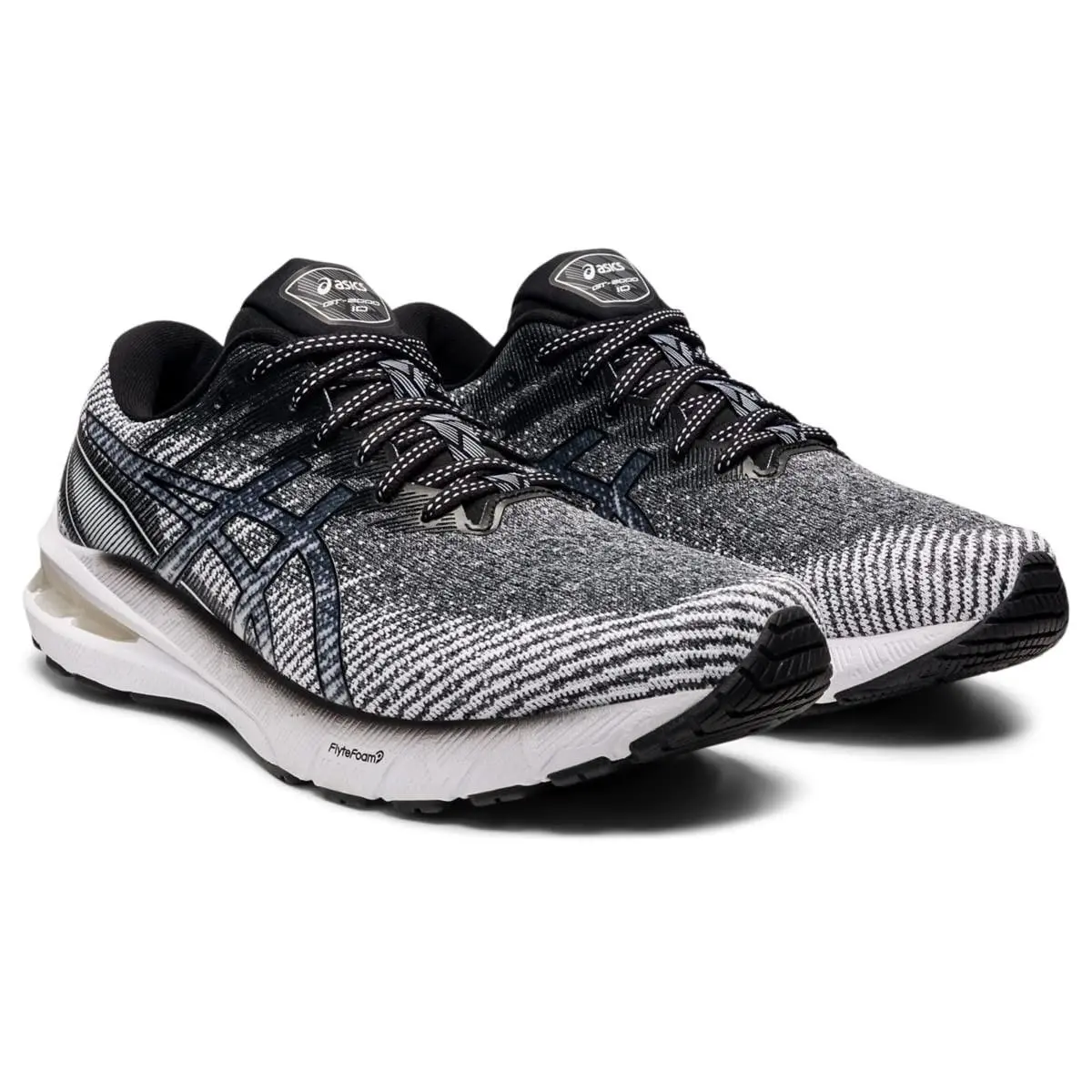 Asics GT 2000 10 Men`s Running Shoes White /black Size 10.5 M