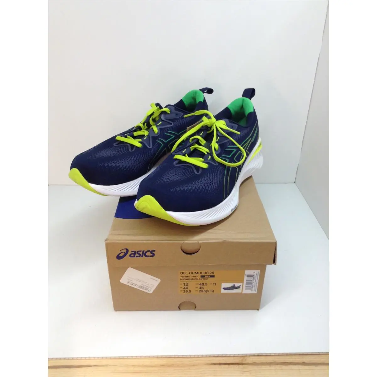 Asics Gel Cumulus 25 Midnight Cilantro Size 12 Us W/tag Box