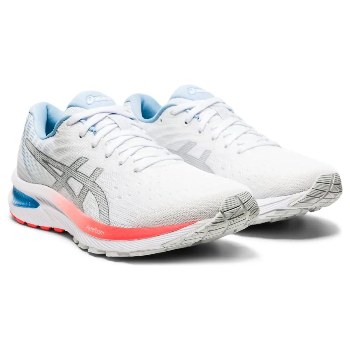 Asics Gel-cumulus 22 Women`s Running Shoes White/pure Silver 9.5 M