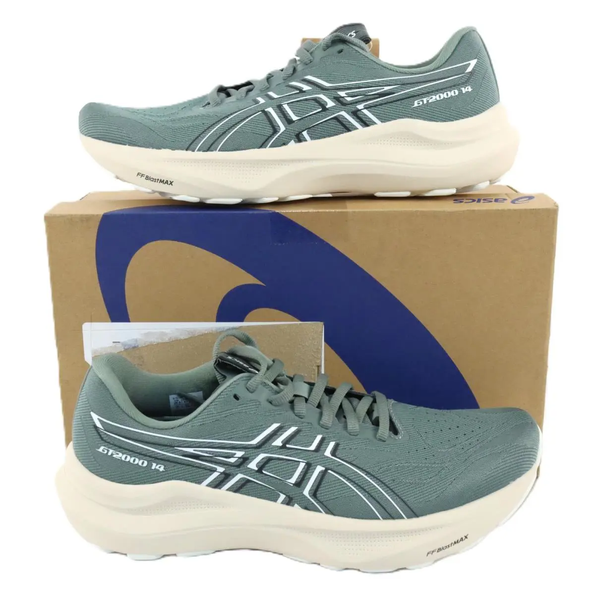 Asics GT-2000 14 Men’s Size 12.5 Gravel White Running Shoes 1011C056-021
