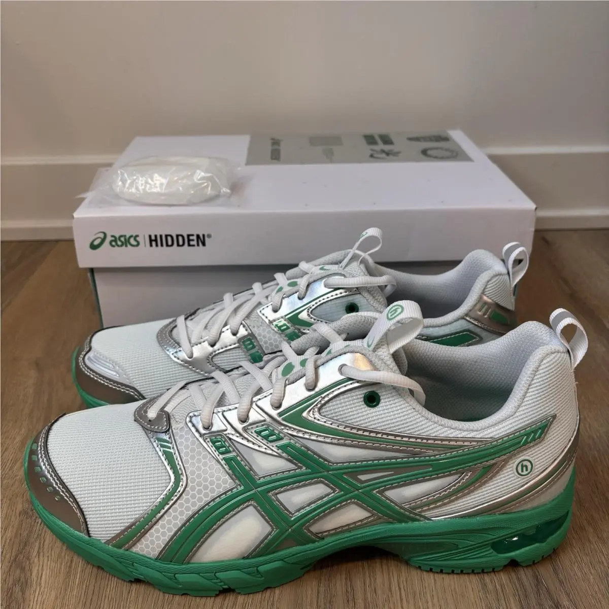 Asics x Hidden NY Men’s Gel-ds Trainer 14 White Blarney Green Shoes Sneakers