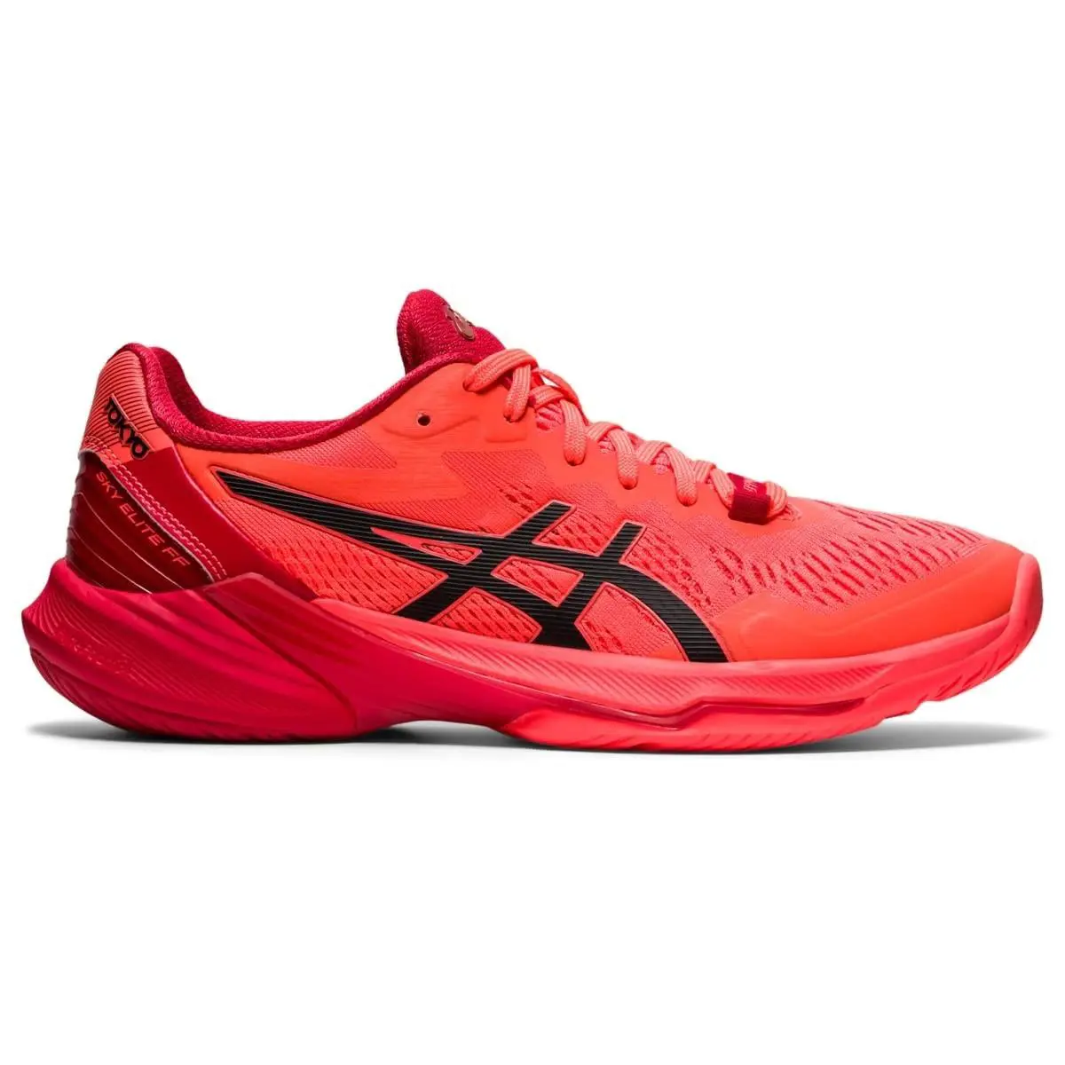 Asics Women`s Sky Sky Elite FF2 Tokyo Edition Court Shoes 9.5 US Very Rare - Sunrise Red/Eclipse Black