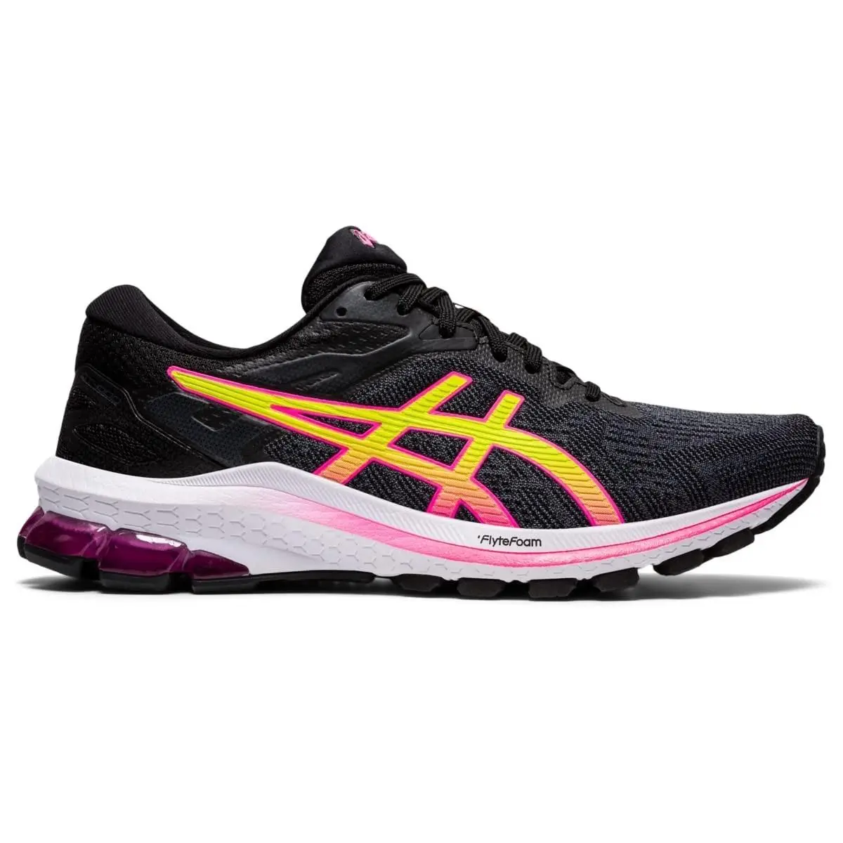 Asics Women`s GT-1000 10 Running Shoe 7.5 US Black/hot Pink Rare Color