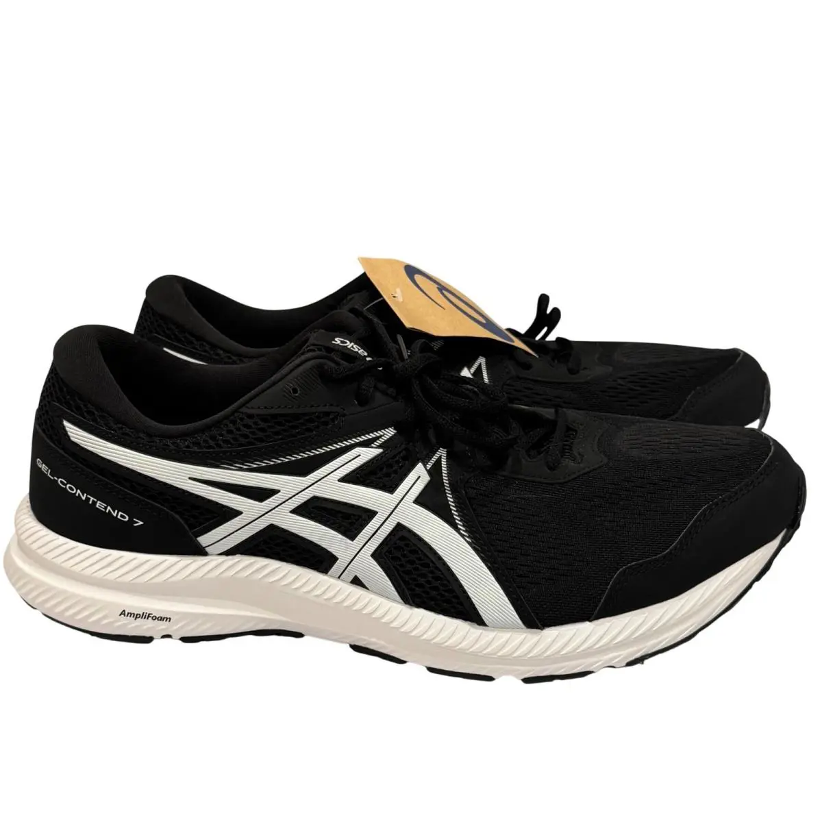 Asics Gel Contend 7 Extra Wide Men`s Running Shoes Black White US 14 1011B039
