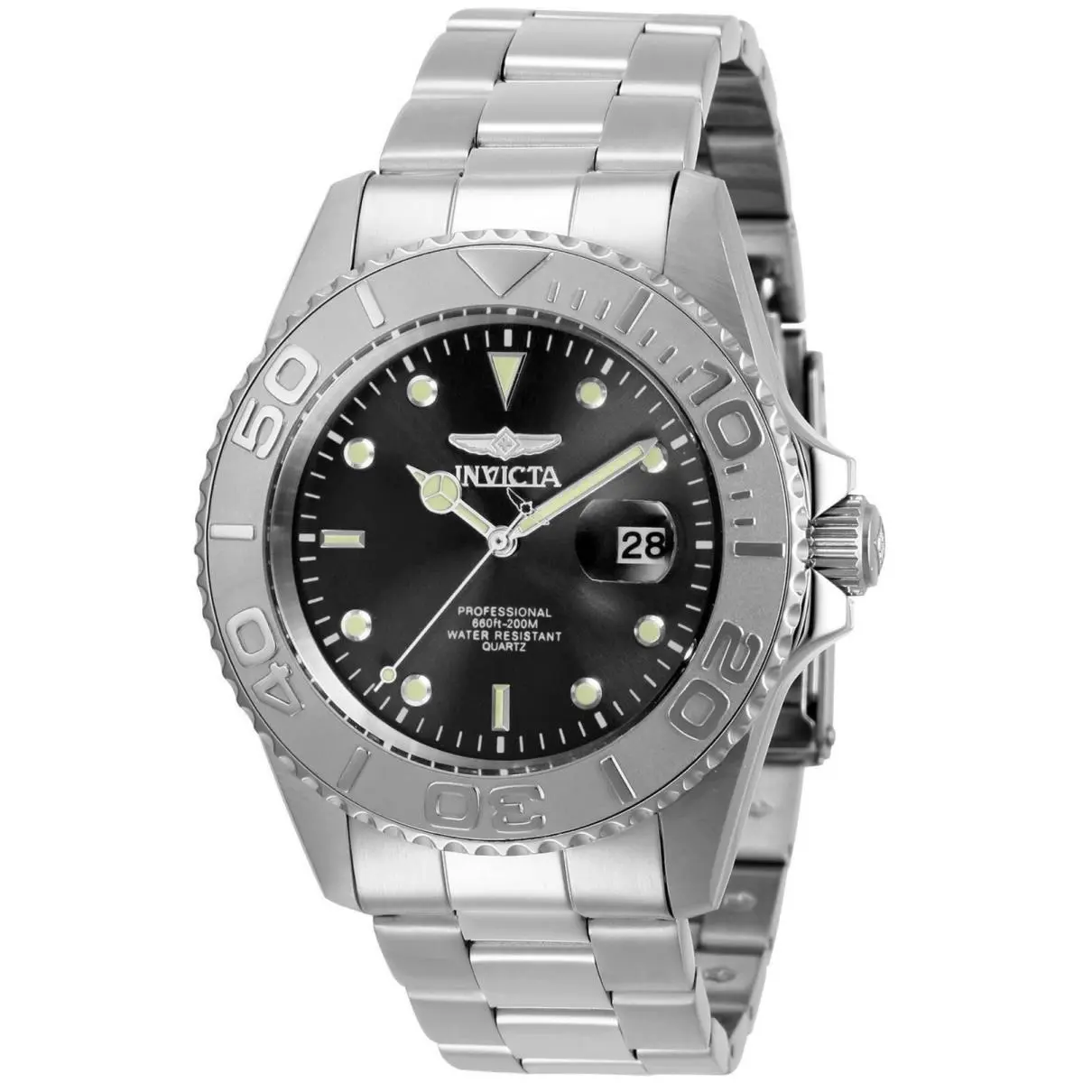 Pro Diver Men`s Watch - Black Dial - 43mm - Stainless Steel Band 29944 by Invicta