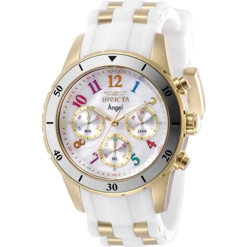 Invicta Angel Chronograph Gmt Quartz White Dial Ladies Watch 49801