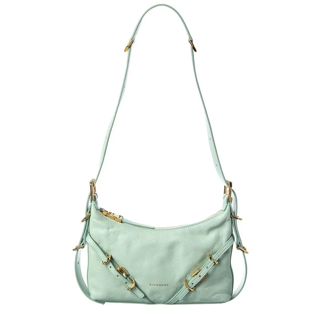 Givenchy Voyou Medium Leather Shoulder Bag Women`s Green
