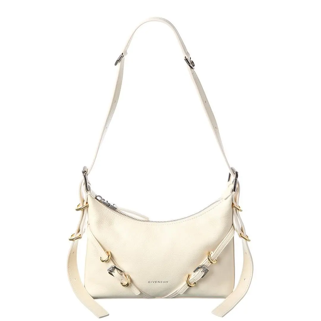 Givenchy Voyou Leather Hobo Bag Women`s White