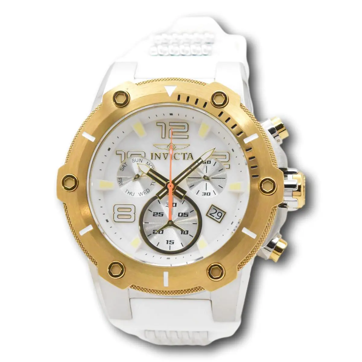Invicta Speedway Men`s 52mm White Pearl Dial Swiss Chronograph Watch 22512