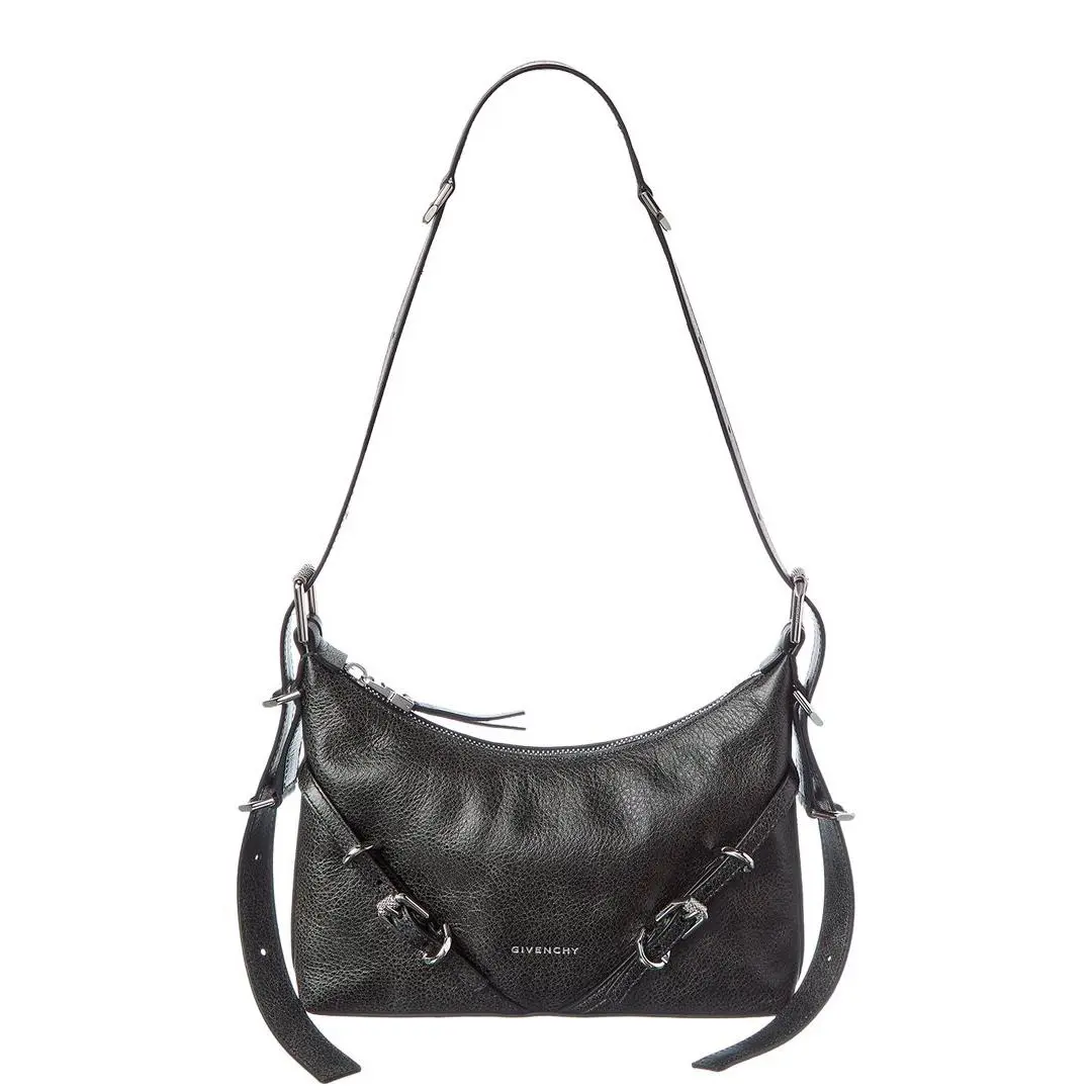 Givenchy Voyou Leather Hobo Bag Women`s Black