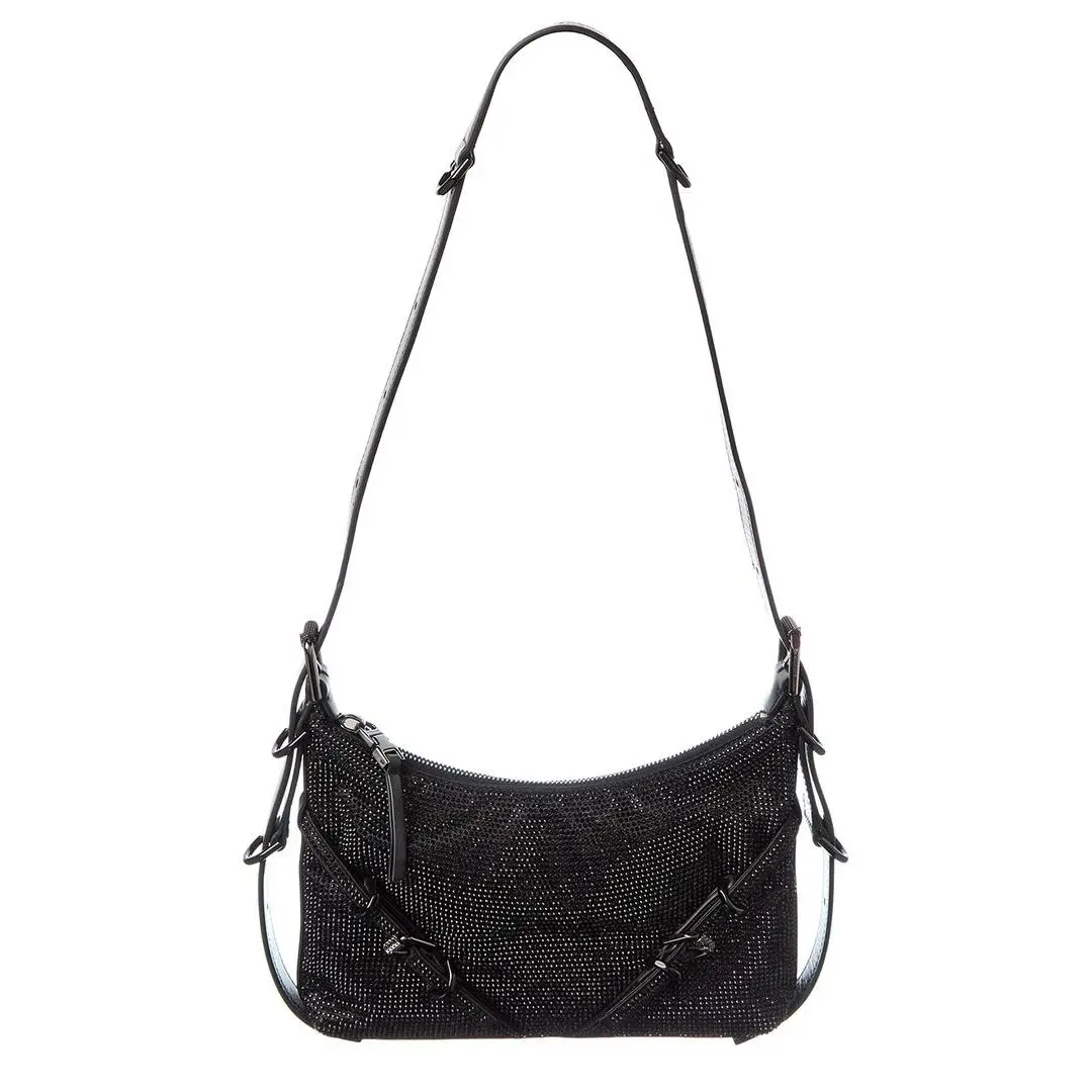 Givenchy Voyou Medium Silk Shoulder Bag Women`s Black