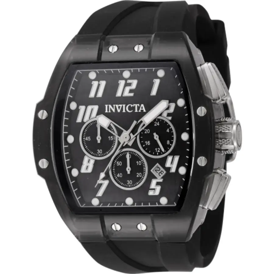 Invicta S1 Rally Chronograph Gmt Quartz Black Dial Men`s Watch 45480