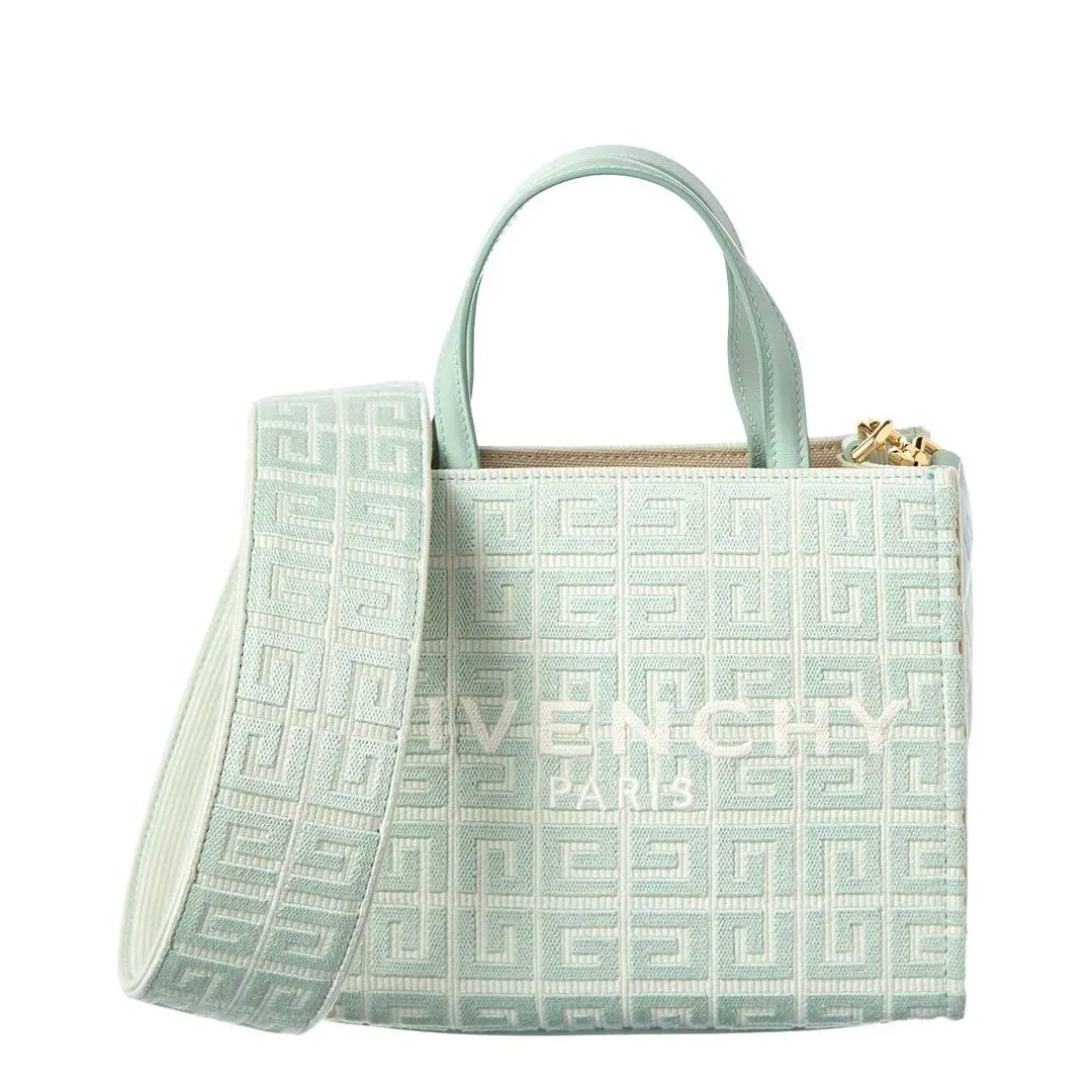 Givenchy G Mini Canvas Leather Tote Women`s Green