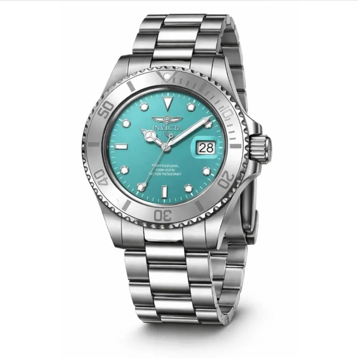 Pro Diver Men`s Watch 40mm Ss/light Blue Rotating Bezel 50957 by Invicta