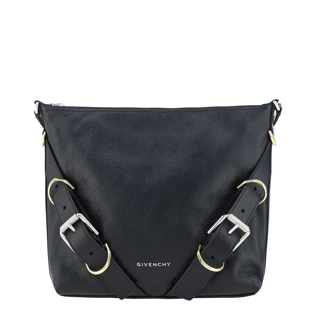 Givenchy Voyou Small Leather Shoulder Bag Women`s Black